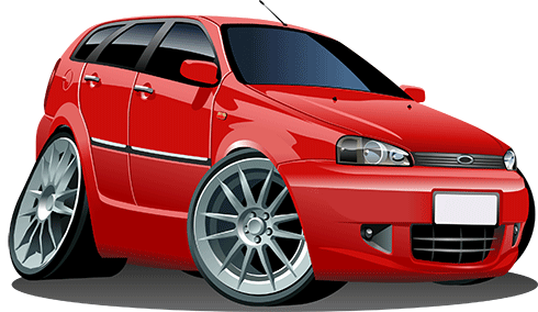 Stickers pour enfants: Voiture rouge