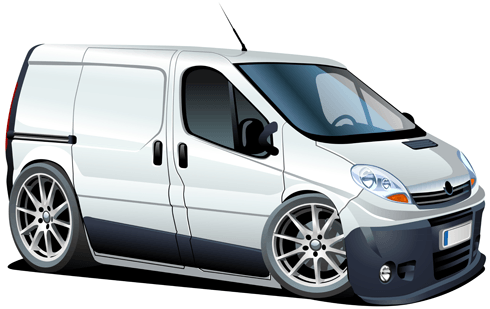 Stickers pour enfants: Camionnette blanche