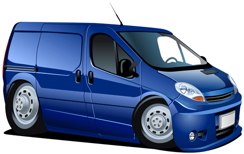 Stickers pour enfants: Camionnette bleu