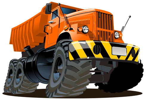 Stickers pour enfants: Camion de construction