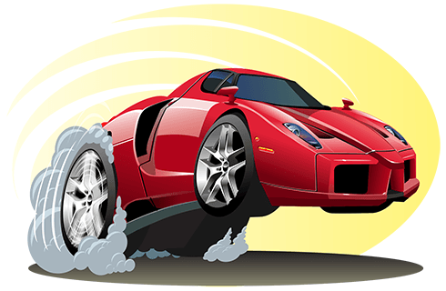 Stickers pour enfants: red sports car