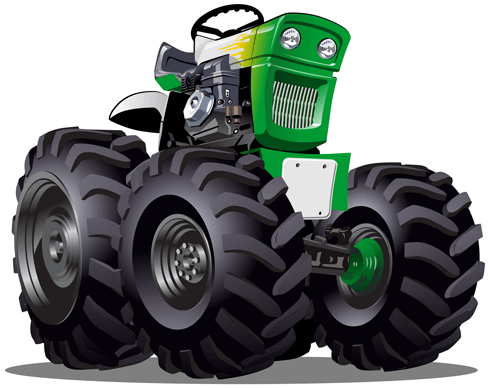 Stickers pour enfants: Tracteur Monster Truck