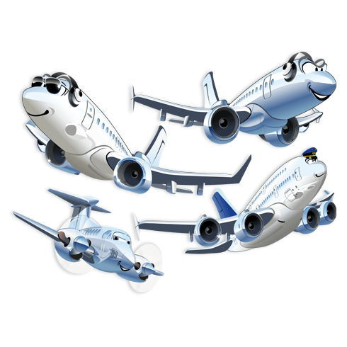 Stickers pour enfants: Avions Kit