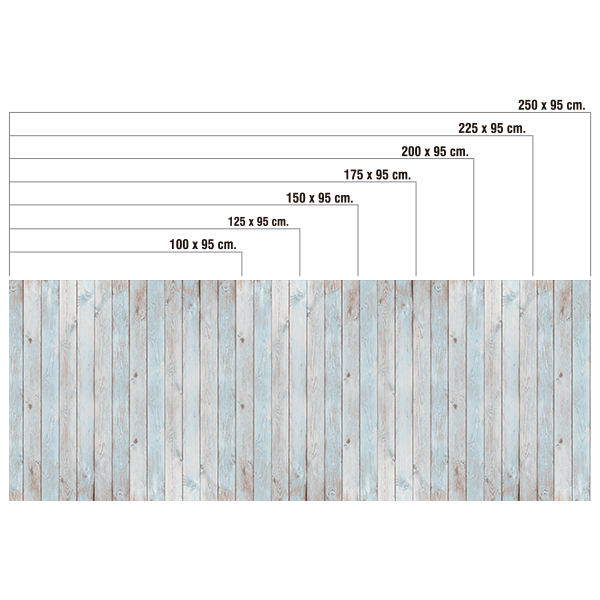 Stickers muraux: Plate-forme bleue rustique