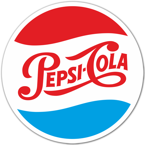 Autocollants: Pepsi Cola Logo 1950