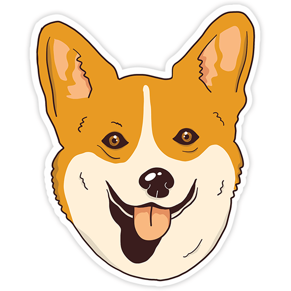 Autocollants: Welsh Corgi animé