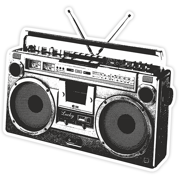 Autocollants: Cassette radio 