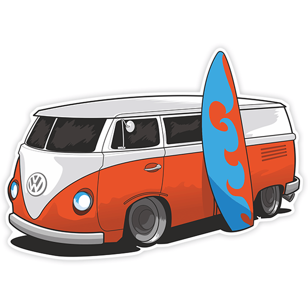 Autocollants: Surf van