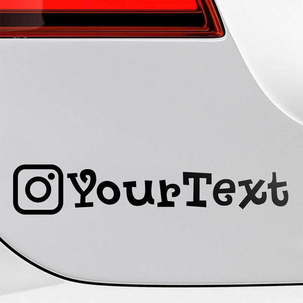 Autocollant Sticker Voiture personnalisée Instagram