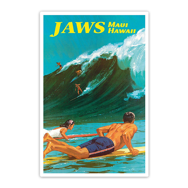 Autocollants: Jaws Maui Hawaii