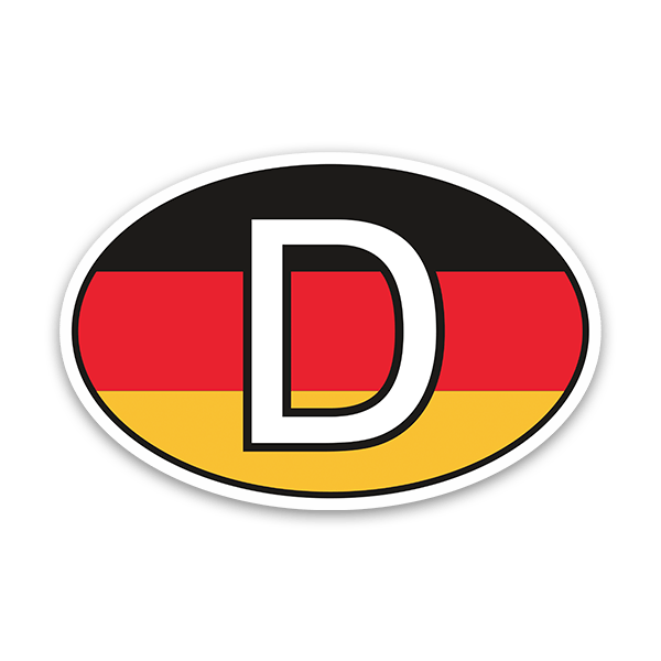 Autocollants: Drapeau Ovale Allemagne D