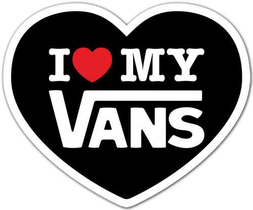 Autocollants: I love my Vans noires