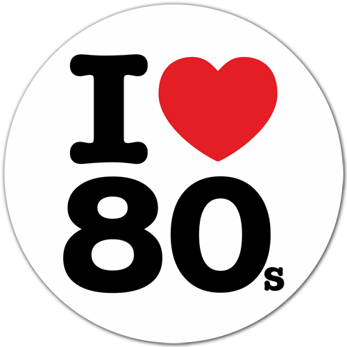 Autocollants: I love 80s