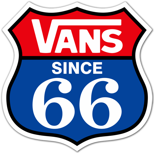 Autocollants: Vans Route 66