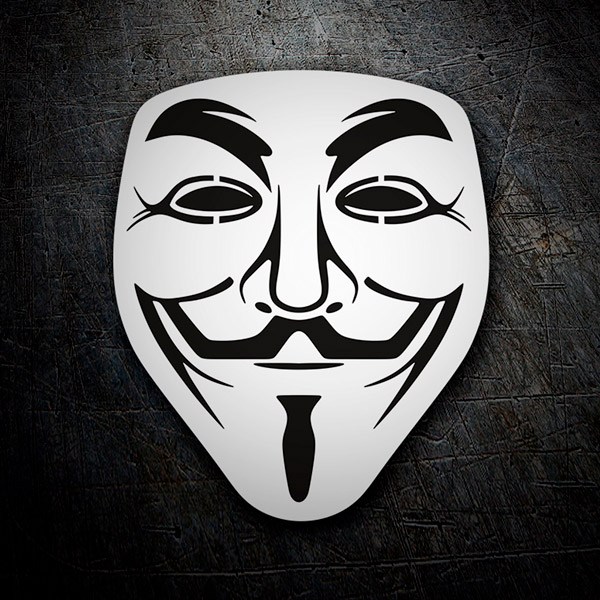 Autocollants: Masque V pour Vendetta - Anonymous