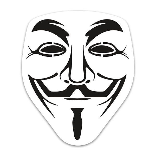 Autocollants: Masque V pour Vendetta - Anonymous