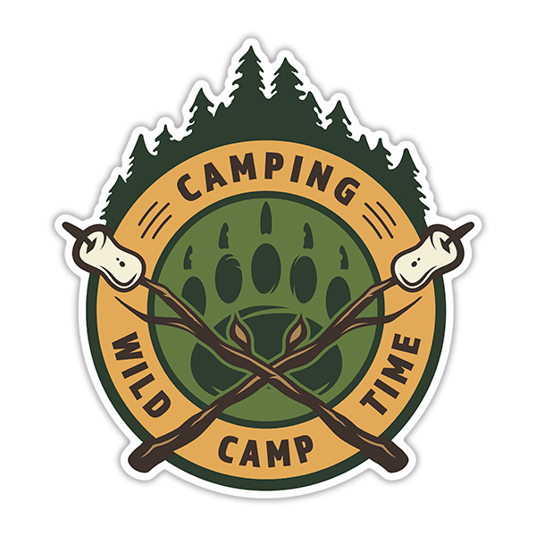 Autocollants: Camping Wild Camp Time