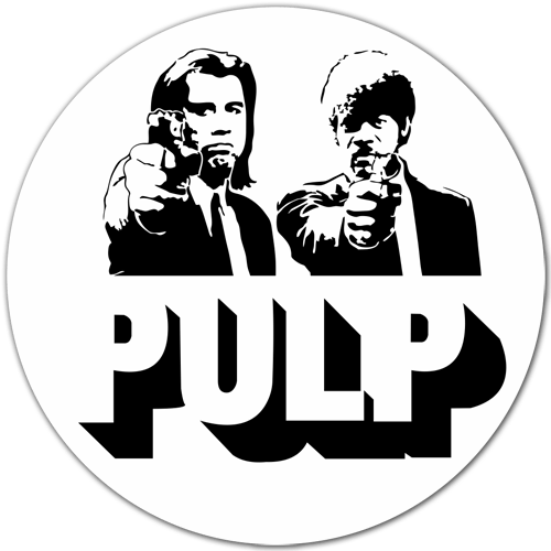 Autocollants: Pulp Fiction