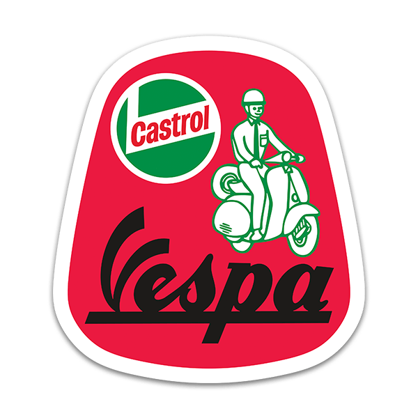 Autocollants: Vespa Castrol II