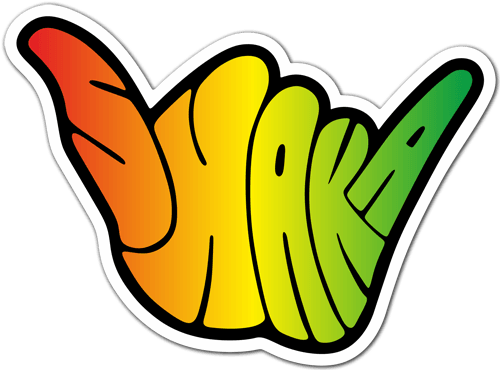 Autocollants: Shaka Rasta