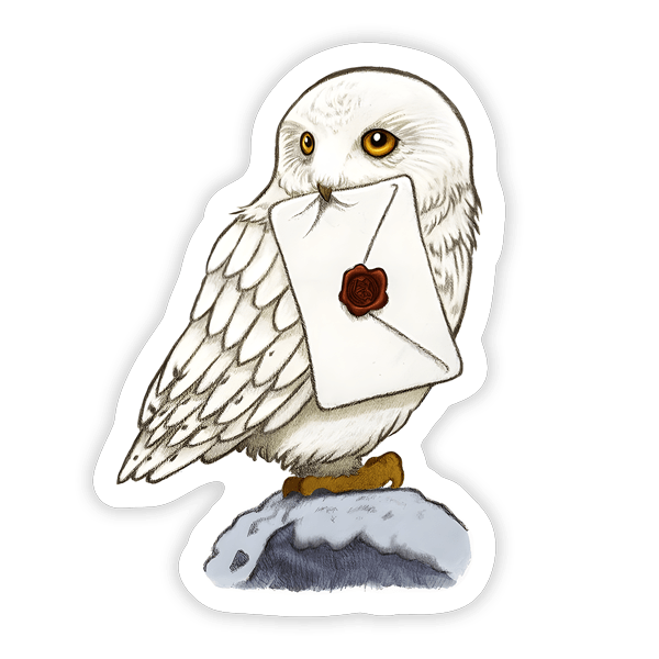 Autocollants: Hibou de Hogwarts