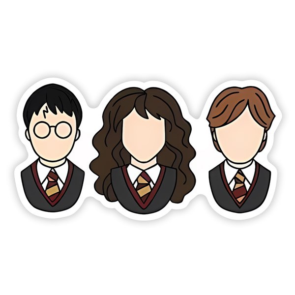 Autocollants: Harry, Hermione y Ron