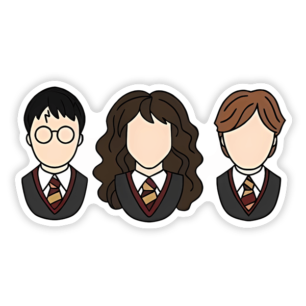 Autocollants: Harry, Hermione y Ron