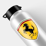 Autocollants: Logo Ferrari en Couleurs Vibrantes 4