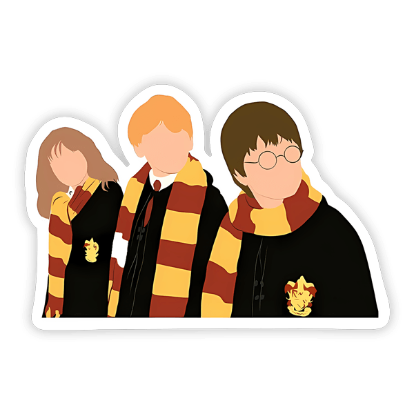 Autocollants: Harry, Hermione et Ron à Hogwarts