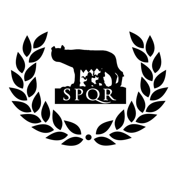 Autocollants: SPQR loup Rome