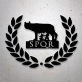 Autocollants: SPQR loup Rome 2