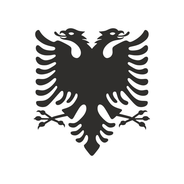 Autocollants: Écusson d'Albanie