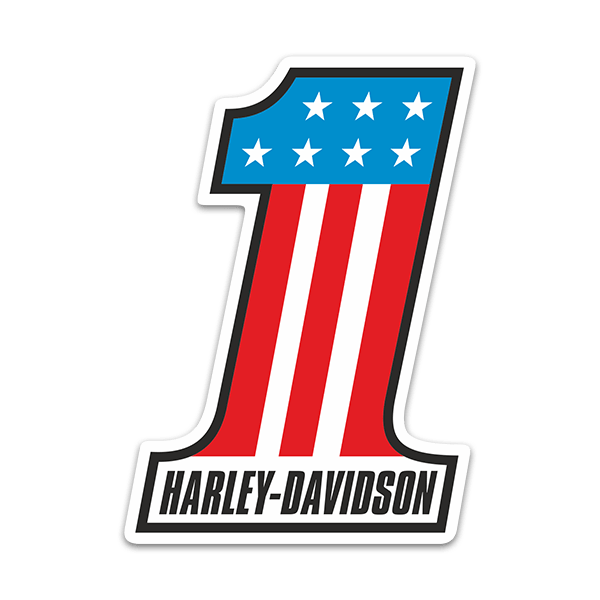 Autocollants: Harley Davidson # 1 USA