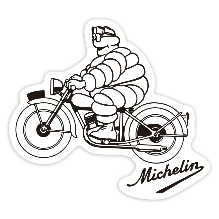 Autocollants: Michelin Moto Rétro