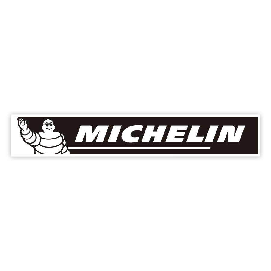 Autocollants: Michelin Salut Noir et Blanc