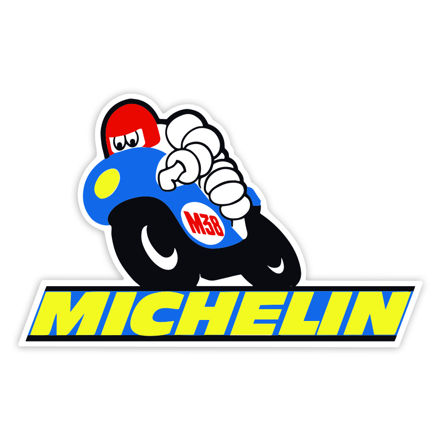 Autocollants: Michelin Moto Bleue M38