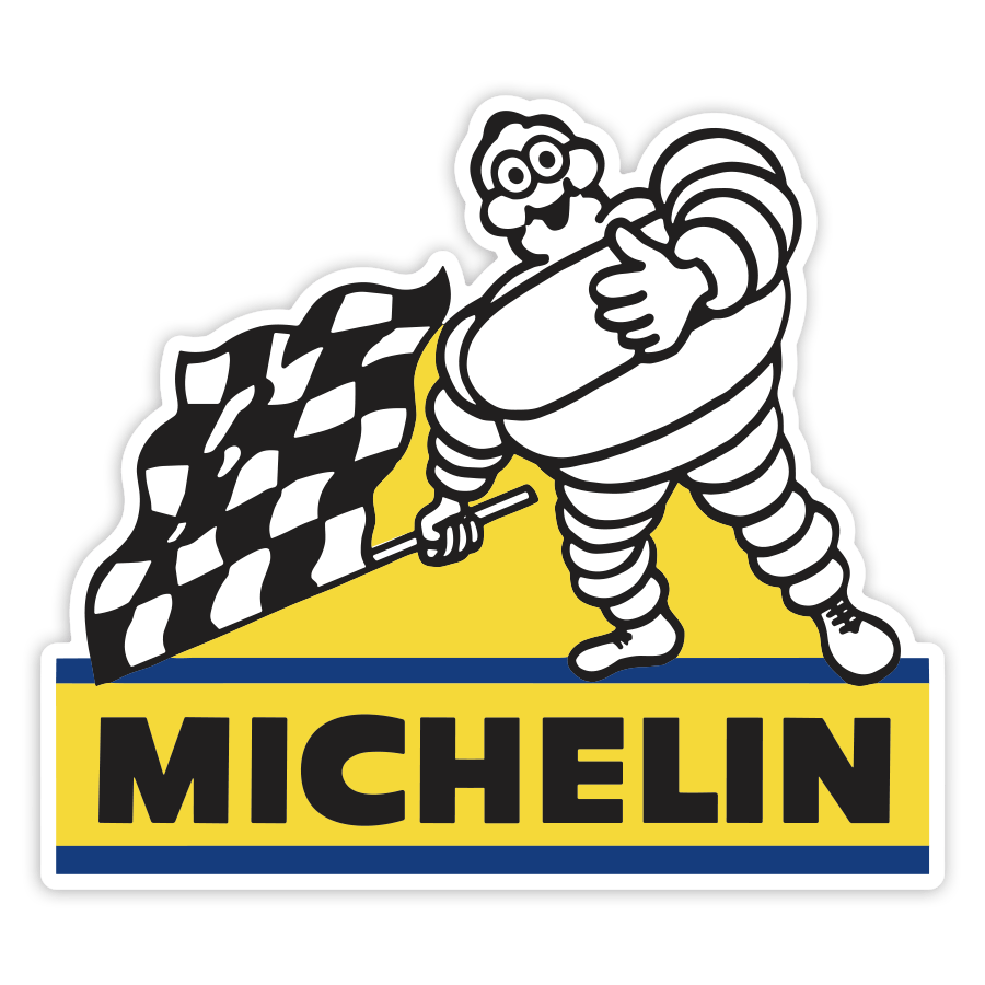 Autocollants: Michelin Drapeau à Damier