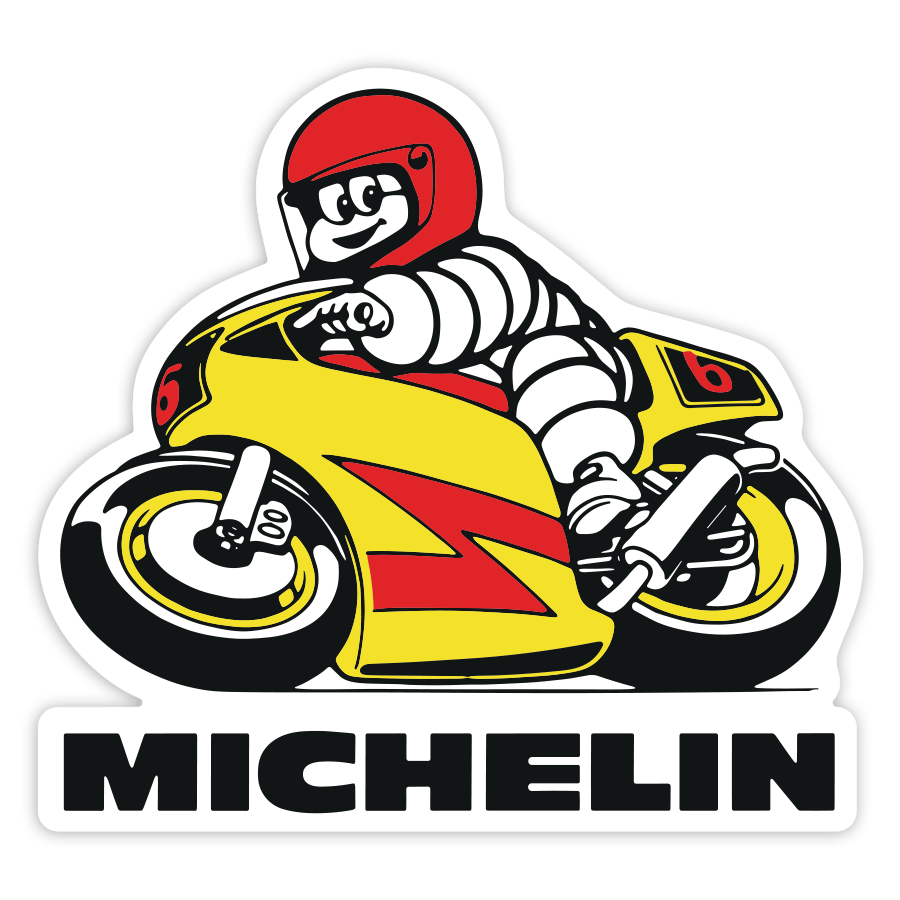 Autocollants: Michelin Moto Jaune