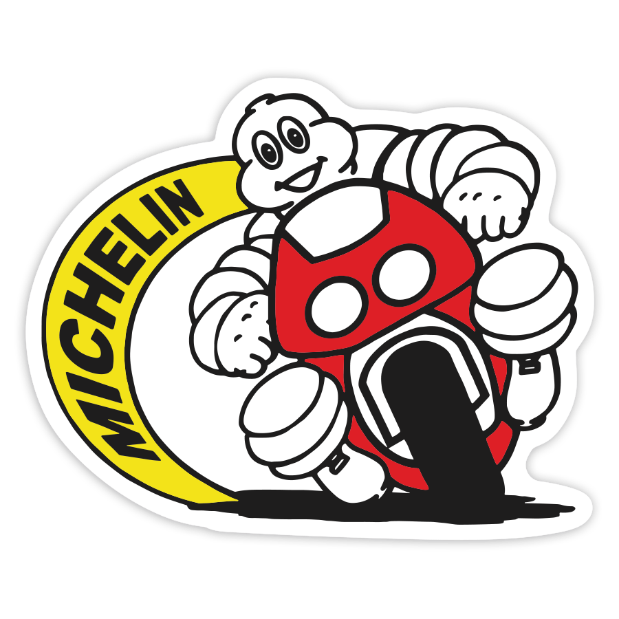 Autocollants: Michelin Moto Rouge