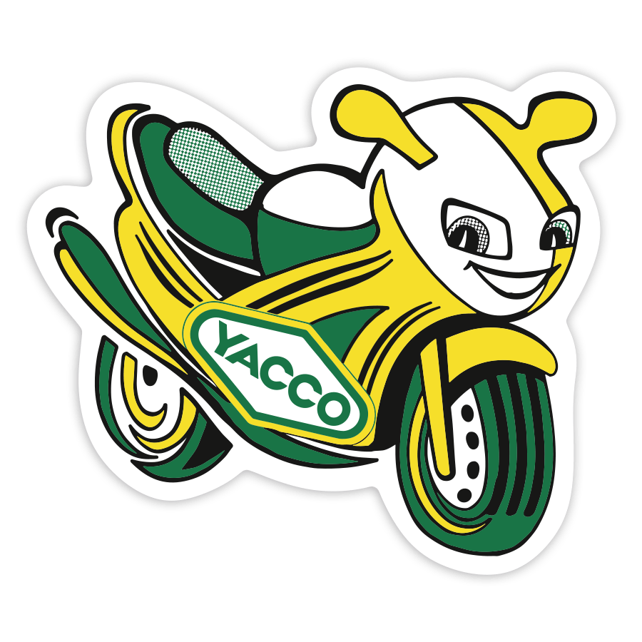 Autocollants: Yacco Moto Jaune