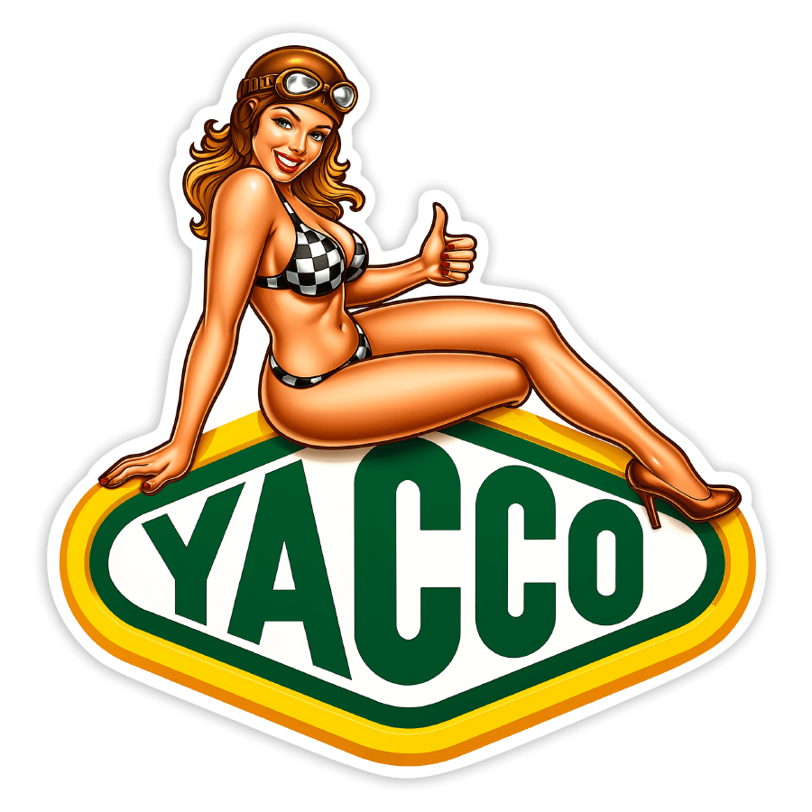 Autocollants: Yacco Fille Pin-Up Racing