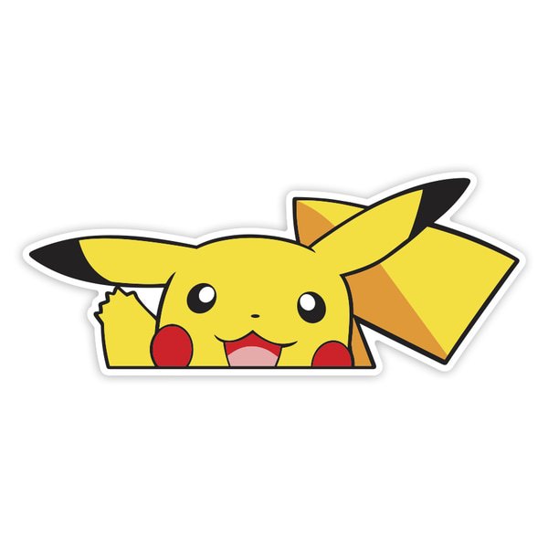Autocollants: Pikachu Heureux qui Salue