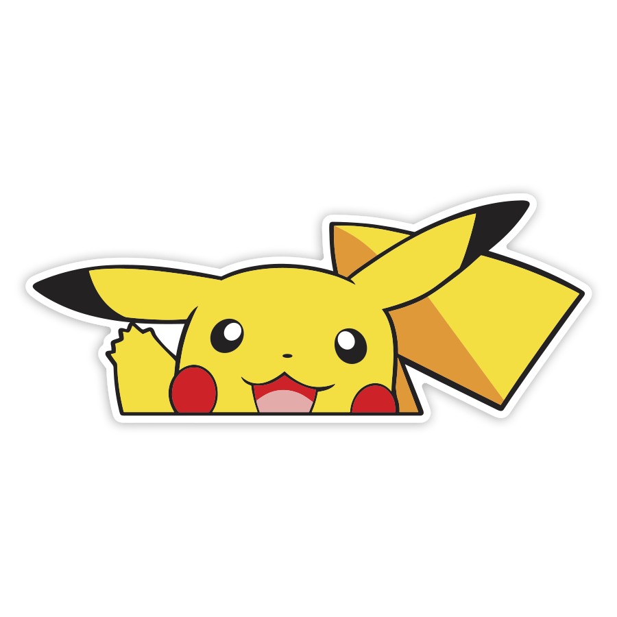 Autocollants: Pikachu Heureux qui Salue