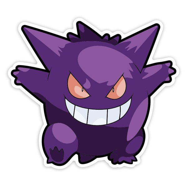 Autocollants: Gengar Sourire Malicieux