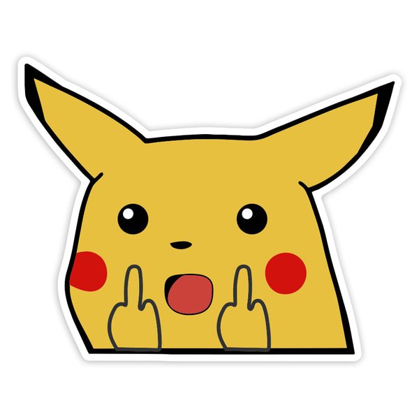 Autocollants: Pikachu Rebelle Drôle