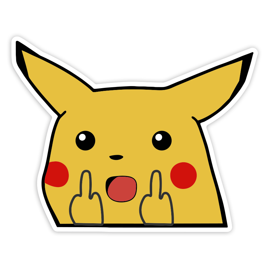 Autocollants: Pikachu Rebelle Drôle