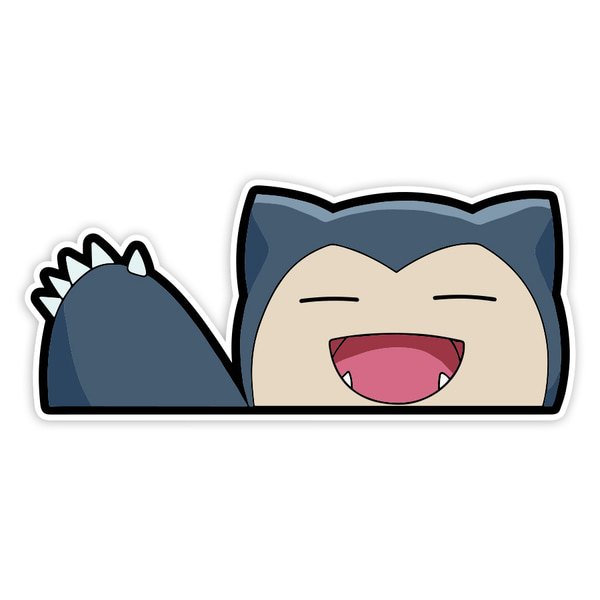 Autocollants: Snorlax Heureux et Dormeur