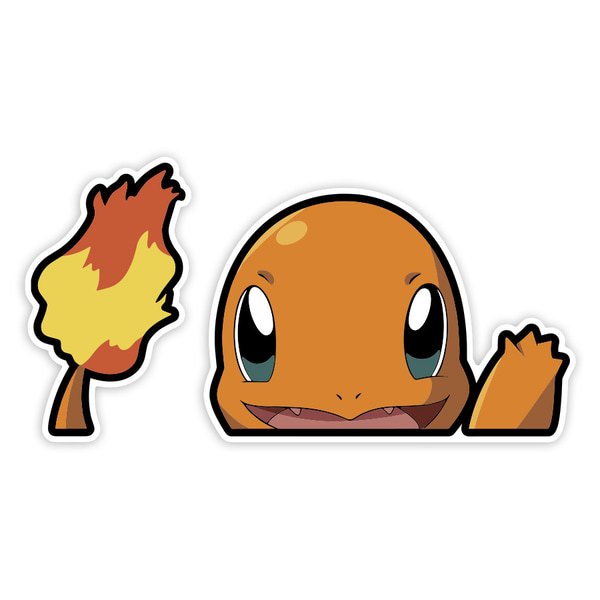 Autocollants: Charmander Feu Amical