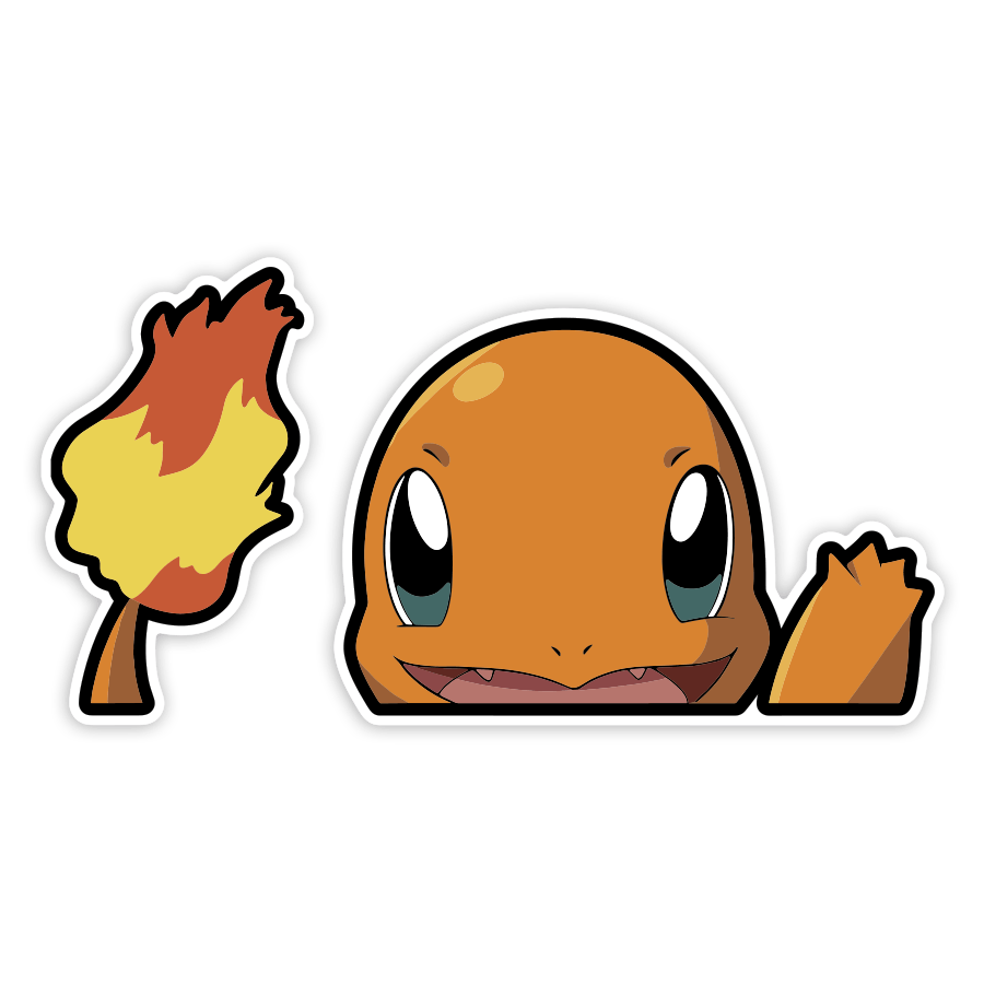 Autocollants: Charmander Feu Amical
