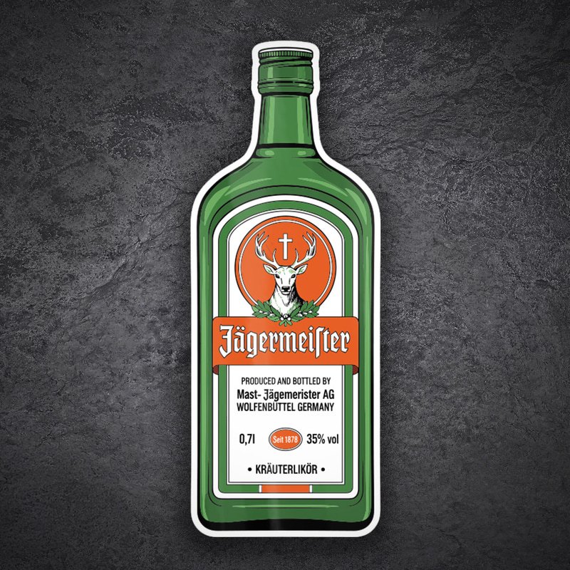 Autocollants: Bouteille Jägermeister